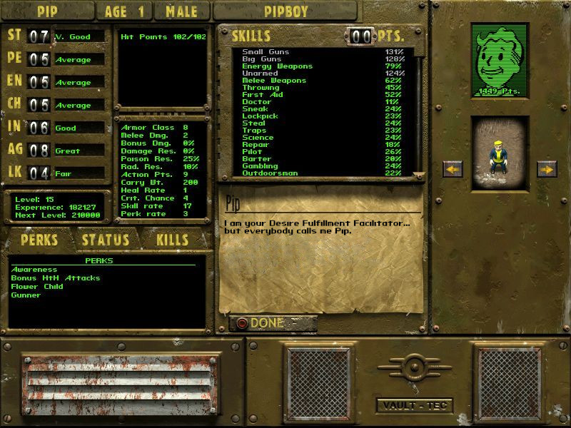 PIPBOY: I am your Desire Fulfillment Facilitator... but everybody calls me Pip.