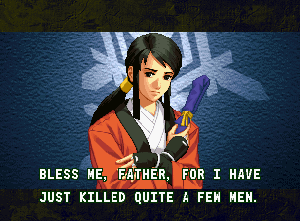 HIBIKI TAKANE: Bless me, Father, for I have just killed quite a few men.