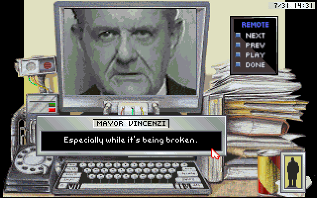 MAYOR VINCENZI: Especially while it's being broken.