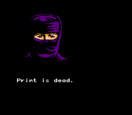 BLACK MANTA: Print is dead.