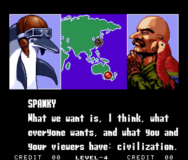 SPANKY: What we want is, I think, what everyone wants, and what you and your viewers have: civilization.