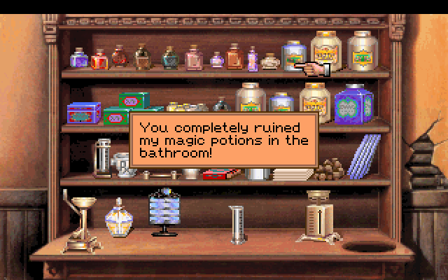 FREDDY: You completely ruined my magic potions in the bathroom!