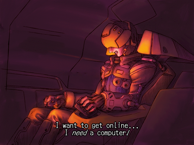 LT. FRANK BOYD: I want to get online… I *need* a computer!