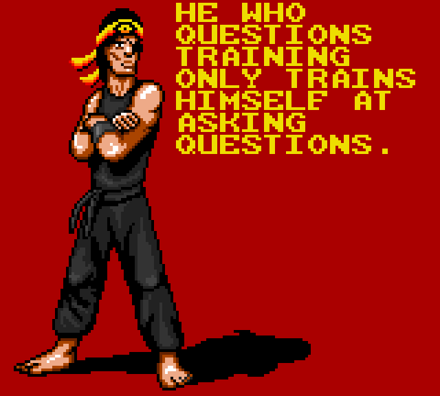 ZATCH: He who questions training only trains himself at asking questions.