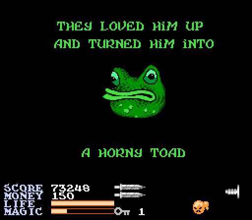 NARRATOR: They loved him up and turned him into a... horny toad.