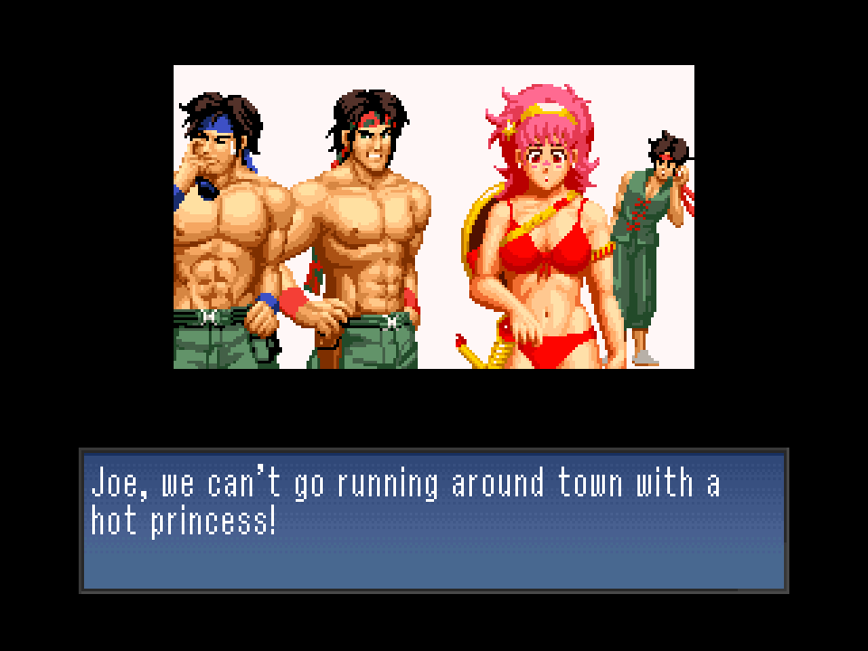 RALPH: Joe, we can't go running around town with a hot princess!