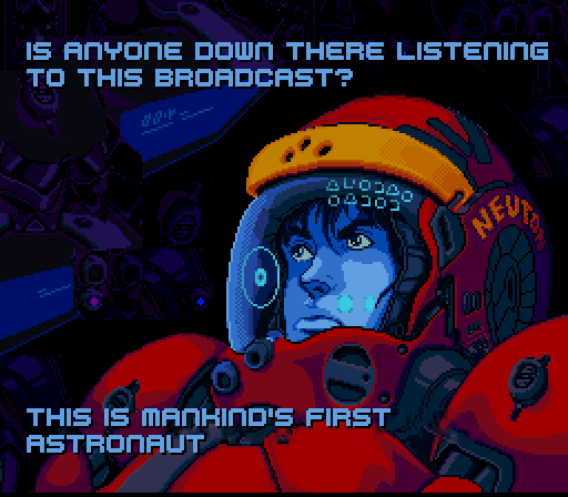 LIEUTENANT STONE: Is anyone down there listening to this broadcast? This is mankind's first astronaut.