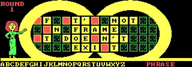 WHEEL OF FORTUNE PHRASE: If it's not in frame, it doesn't exist!