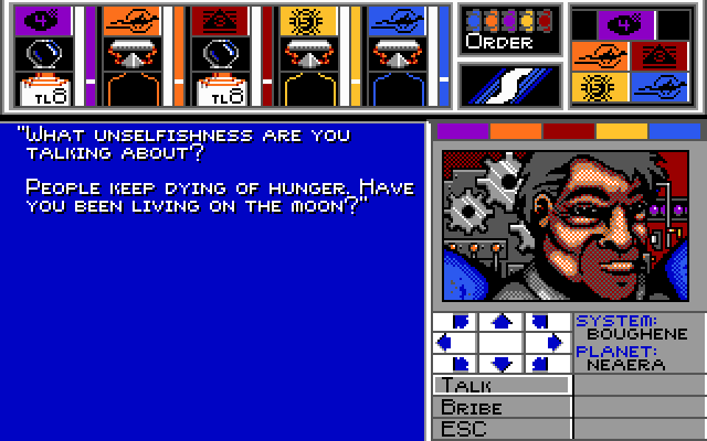 PROFESSOR: What unselfishness are you talking about? People keep dying of hunger. Have you been living on the moon?