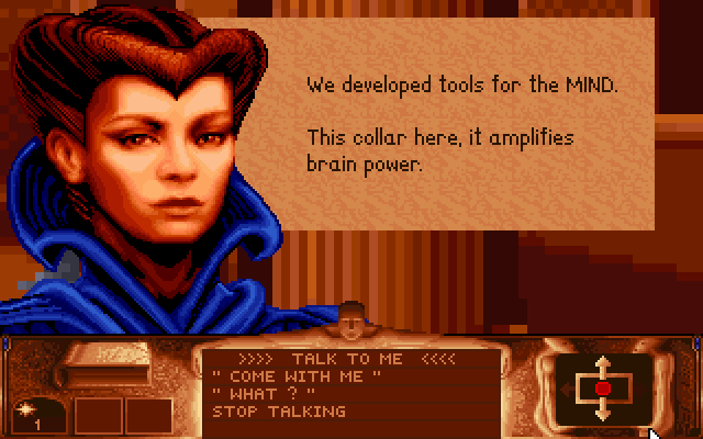 JESSICA: We developed tools for the MIND. This collar here, it amplifies brain power.