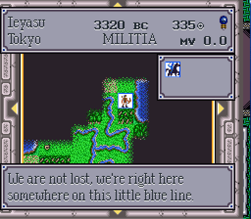 TRIBE OF MERCENARIES: We are not lost, we're right here somewhere on this little blue line.