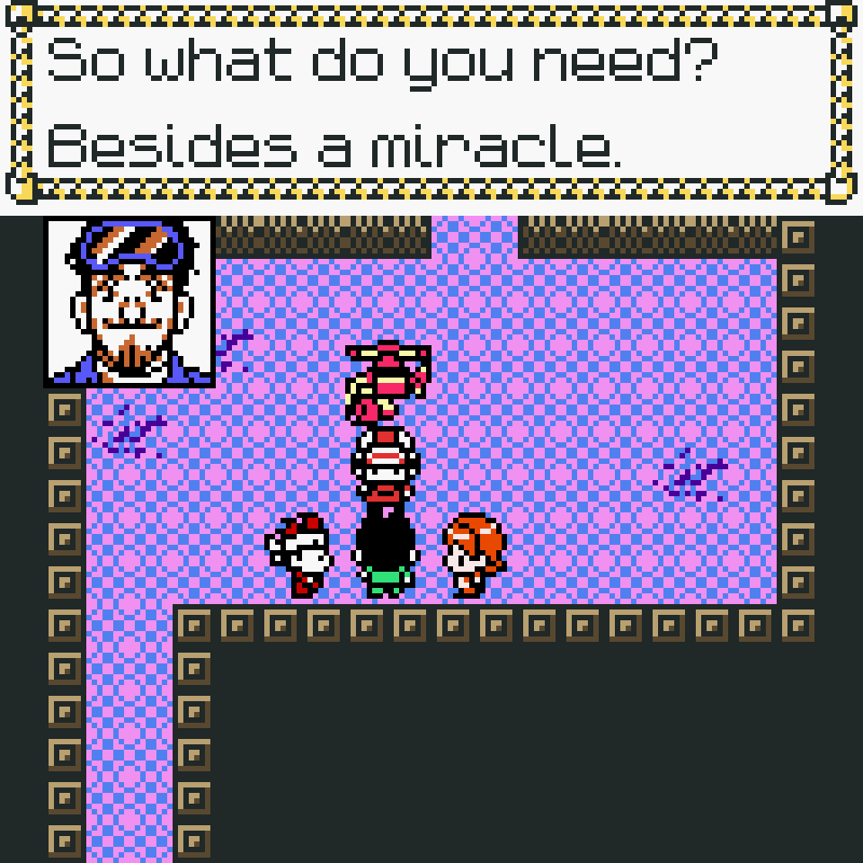 DAD: So what do you need? Besides a miracle.