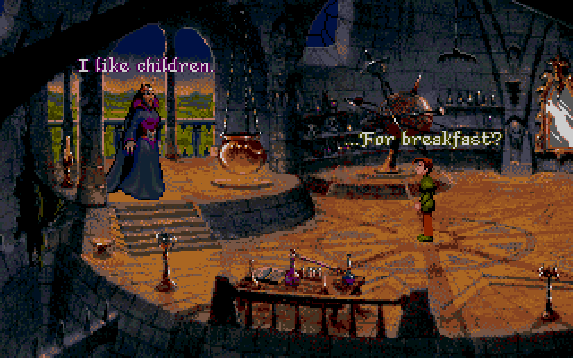 WITCH: I like children. BRAD: ...For breakfast?