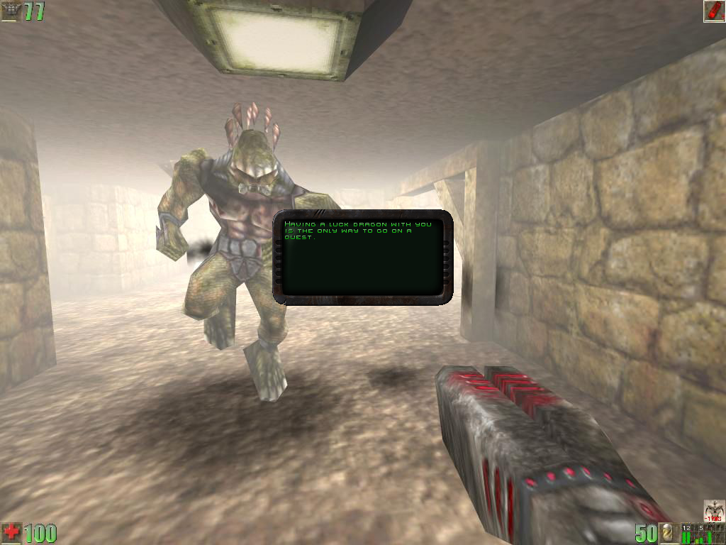 PROTAGONIST: Having a luck dragon with you is the only way to go on a quest.