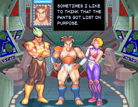 KOTETSU: Sometimes I like to think that the pants got lost on purpose.