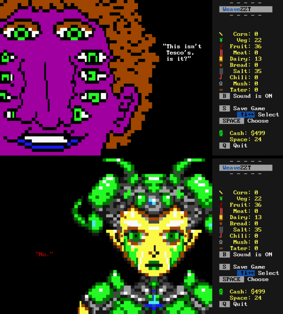 GIVE GRAVY: This isn't Tesco's, is it? HIVE QUEEN: No.
