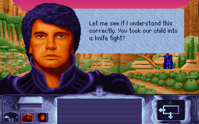 PAUL: Let me see if I understand this correctly. You took our child into a knife fight?