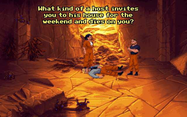 MAGGIE: What kind of a host invites you to his house for the weekend and dies on you?
