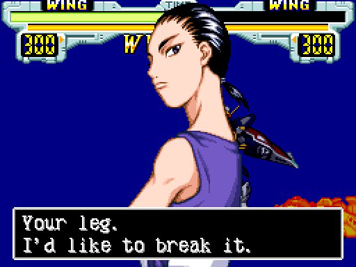 CHANG WUFEI: Your leg. I'd like to break it.