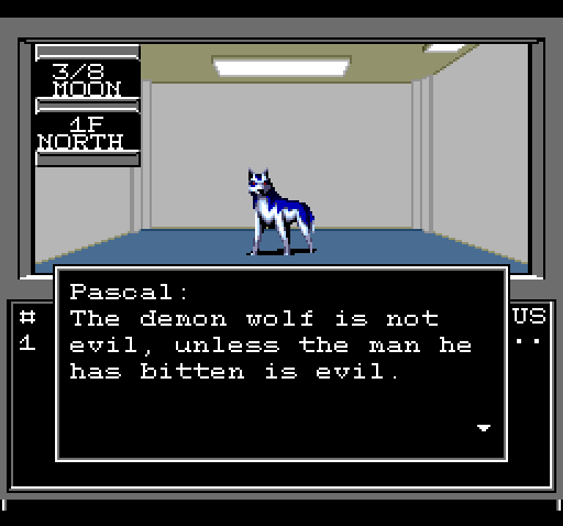 PASCAL: The demon wolf is not evil, unless the man he has bitten is evil.